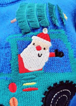 Новорічний светр з дід морозом  артикул: 182442 фото