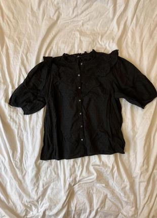 Блуза з мереживом чорна george m