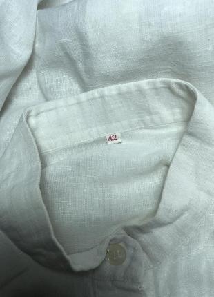 Біла блузка баварська комір-стійка бавовна вінтажна короткий рукав7 фото