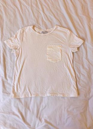 Белая футболка zara s