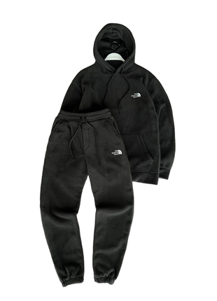 Чоловічий теплий костюм the north face polar anthacite black.