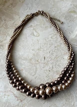 Винтажное ожерелье из жемчуга, винтажная бижутерия из америкы1 фото