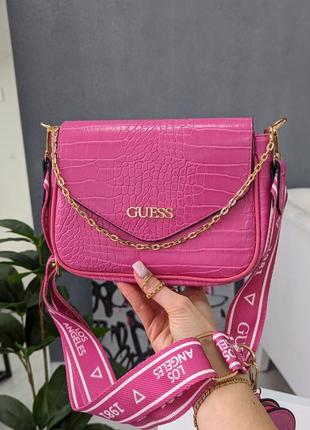 Сумка кросс боди-guess рептилия 2 в 17 фото