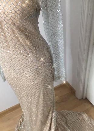 Вечірня сукня зі шлейфом3 фото