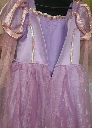 Платье рапунцель disney, принцессы, карнавальное 9-10 лет 4