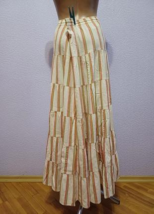 Многоярусная длинная юбка4 фото
