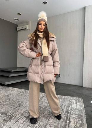 Подовжений кашеміровий пуховик loro piana s,m