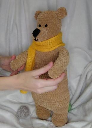 Іграшка м'яка амігурумі ведмедик-обіймашка балу6 фото