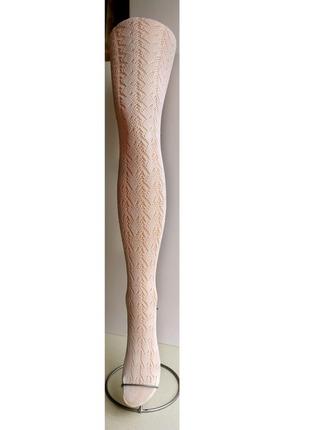 Ажурные хлопковые колготки sesto senso молочного цвета