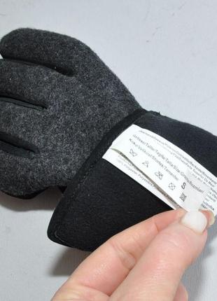 Тепленькие перчатки из замшевые кожи и шерсти2 фото