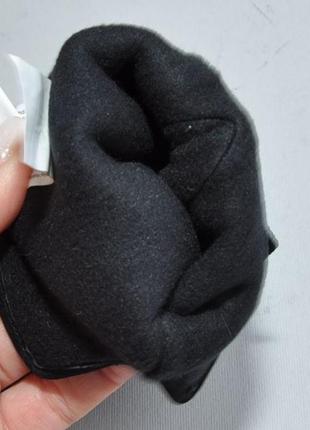 Тепленькие перчатки из замшевые кожи и шерсти3 фото