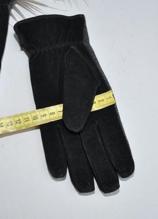Тепленькие перчатки из замшевые кожи и шерсти6 фото