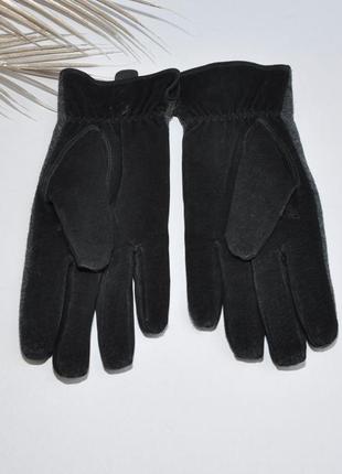 Тепленькие перчатки из замшевые кожи и шерсти5 фото