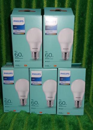 Led лампа энергосберегающая  philips 60w lumen