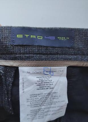 Etro брюки мужские женские из шерсти джинсы карго5 фото