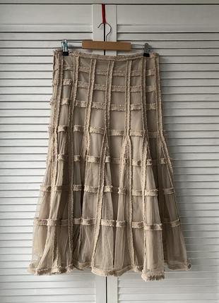 Пышная тюлевая юбка из фатина с аппликациями 3/4 объемная фатин3 фото