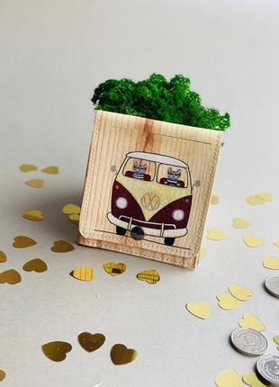 Кошелек кожа портмоне принт