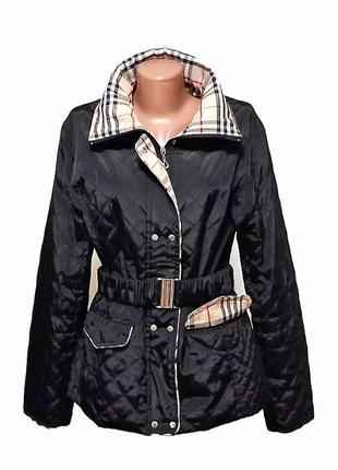 Куртка жіноча стьобана з поясом