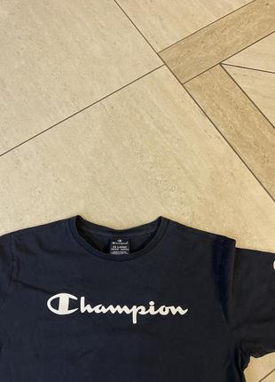 Футболка champion t-shirt crewneck t-shirt blue4 фото