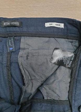 Чіноси - w32/30l - slim - antony morato сині чоловічі штани брюки6 фото