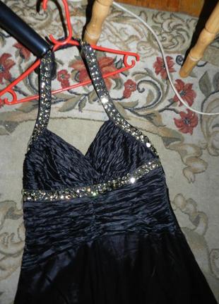 Шёлковое-65%,нарядное-вечернее платье в пол,расшитое камнями,пин-ап,большого размера,donna bella2 фото
