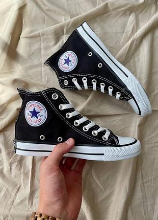 Женские кеды converse chuck taylor all star hi «black’ 🖤