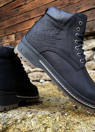 Ботинки кожаные зимние wrangler aviator black 2