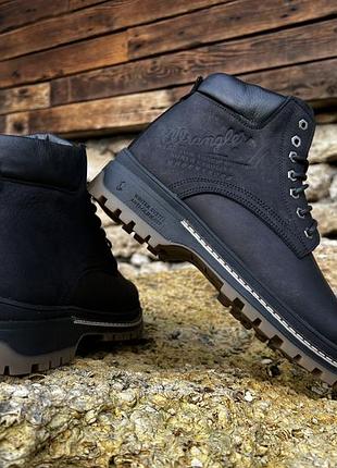 Ботинки кожаные зимние wrangler aviator black 3
