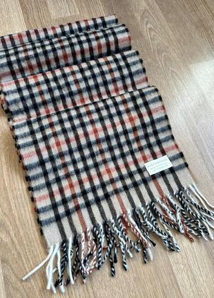 Вовняний шарф у клітинку 100% чиста шерсть шотландія