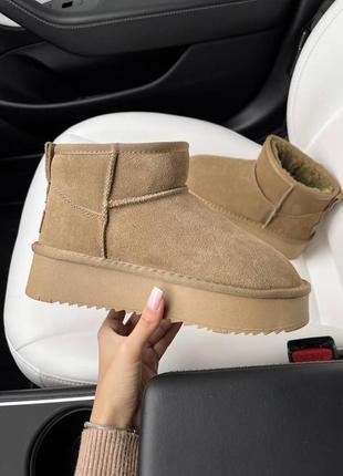 Уггі ugg classic ultra mini platform light brown