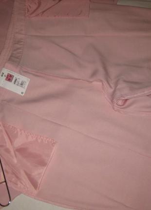 Рожеві світлі класичні брюки штани мом зі стрілочками з кишенями m&s дуже великий розмір 22uk 50eu3 фото
