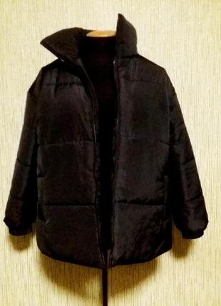 Зимова куртка чорного кольору, стиль оверсайз, розмір 58/602 фото