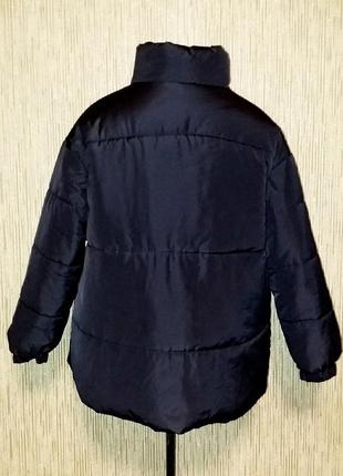 Зимова куртка чорного кольору, стиль оверсайз, розмір 58/605 фото