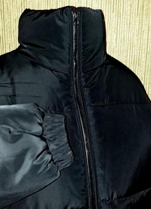 Зимова куртка чорного кольору, стиль оверсайз, розмір 58/607 фото