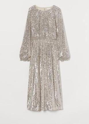 Новое платье в пайетки от h&m