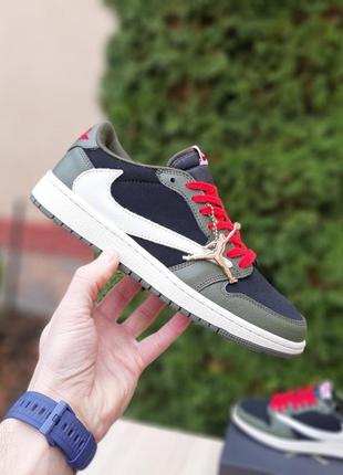 Nike air jordan 1 low fragment черные с зеленым кроссовки мужские кожаные замшевые топ качество найк джордан осенние весне демисезонные демисезонные5 фото