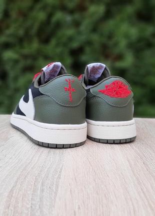 Nike air jordan 1 low fragment черные с зеленым кроссовки мужские кожаные замшевые топ качество найк джордан осенние весне демисезонные демисезонные4 фото