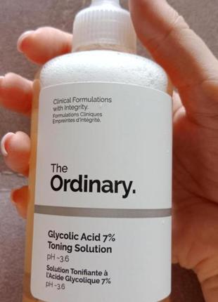 Тоник для лица the ordinary glycolic acid 7% toning solution с гликолевой кислотой