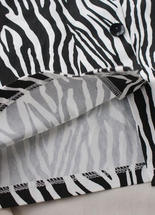 Актуальная юбка на пуговицах принт зебра от shein4 фото