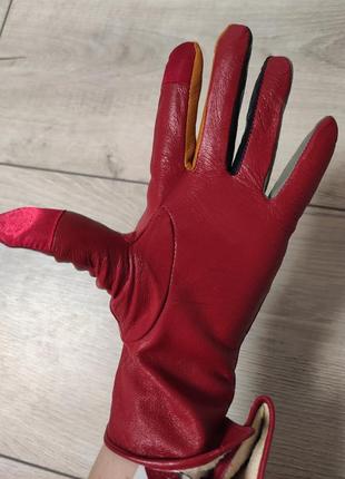 Шикарні рукавички з натуральної шкіри преміумкласу vera tucci, розмір м4 фото