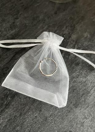 Колечко безразмерное серебро, кольцо регулируемое на подарок