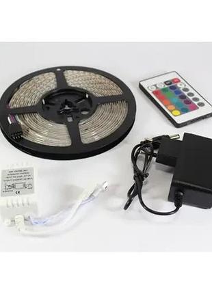 Світлодіодна стрічка багатобарвна 3528 rgb 5 м led з пультом6 фото