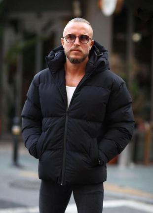 Комфортна куртка чоловіча пуховик тепла зимова з капюшоном  | куртки чоловічі зима