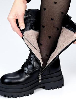 Стильные женские ботинки, зимние сапоги, эко кожа, зима, 36-37-38-39-408 фото