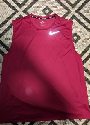 Майка безрукавка спортивна nike running dri fit