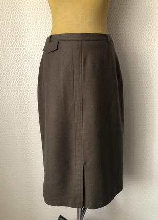 Классическая юбка из шерстяной пальтовой ткани цвета мокко от basler, размер 44, укр 50-52-541 фото