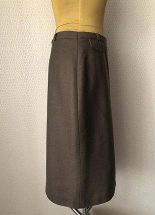Классическая юбка из шерстяной пальтовой ткани цвета мокко от basler, размер 44, укр 50-52-543 фото