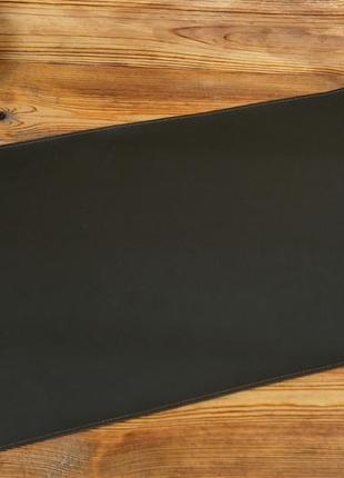 Кожаный бювар, подложка на стол 375 х 600 мм, натуральная кожа grand, цвет коричневый, оттенок шоколад4 фото