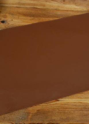 Шкіряний бювар, підкладка на стіл 375 х 600 мм, натуральна шкіра grand, колір віскі3 фото