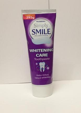 Зубная паста simply smile отбеливающая большая экономичная упаковка 295 гр